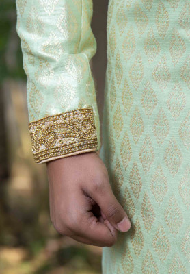 Golden Brown Color Sherwani for Rent