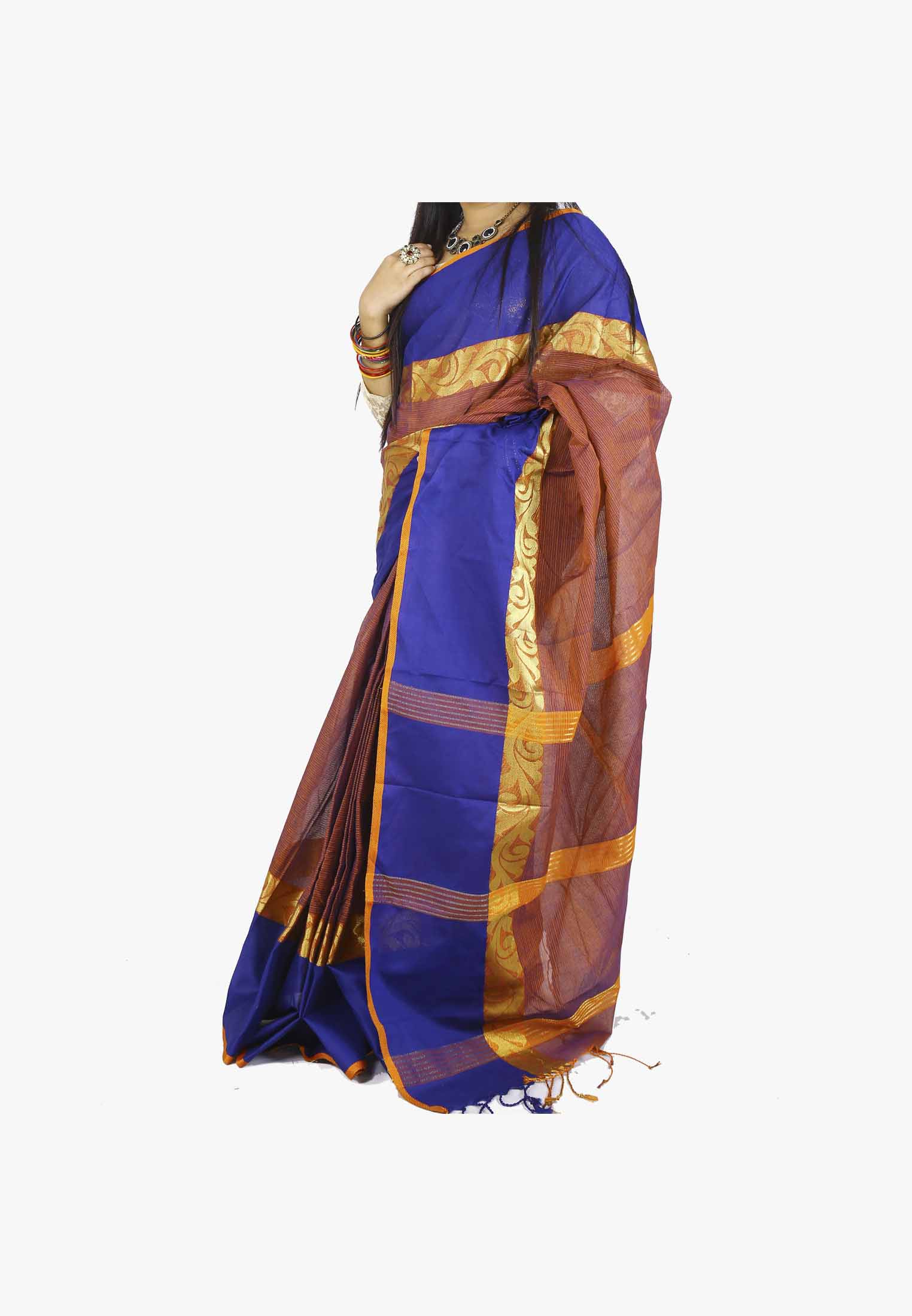 Multicolor Slick Cotton Saree