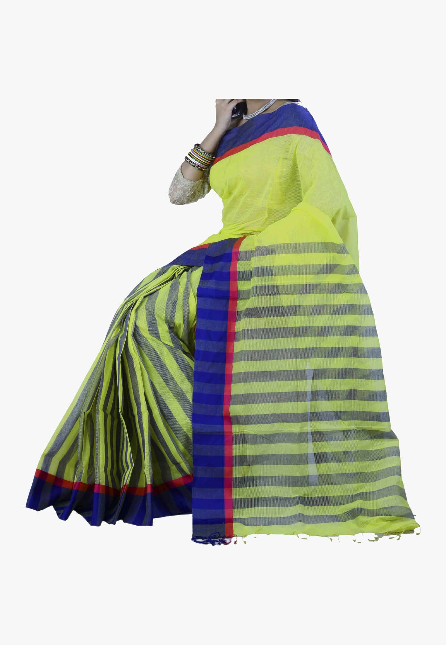 Multicolor Slick Cotton Saree