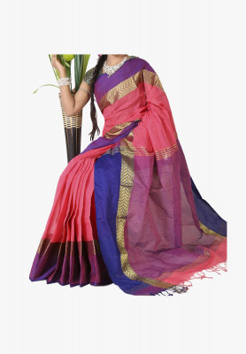 Multicolor Slick Cotton Saree