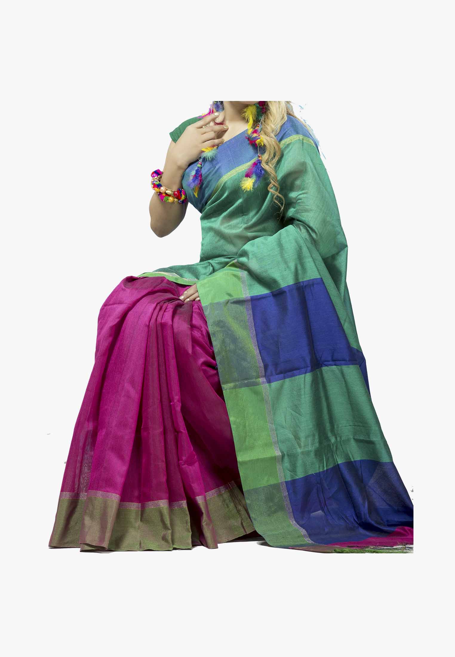 Multi-color cotton silk Saree