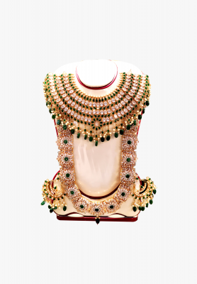 Green Stone necklace with earring