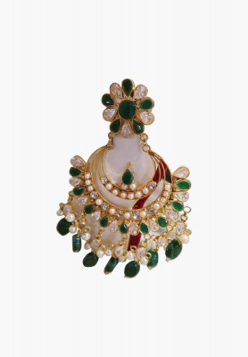 Green Stone necklace with earring