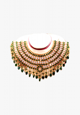 Green Stone necklace with earring