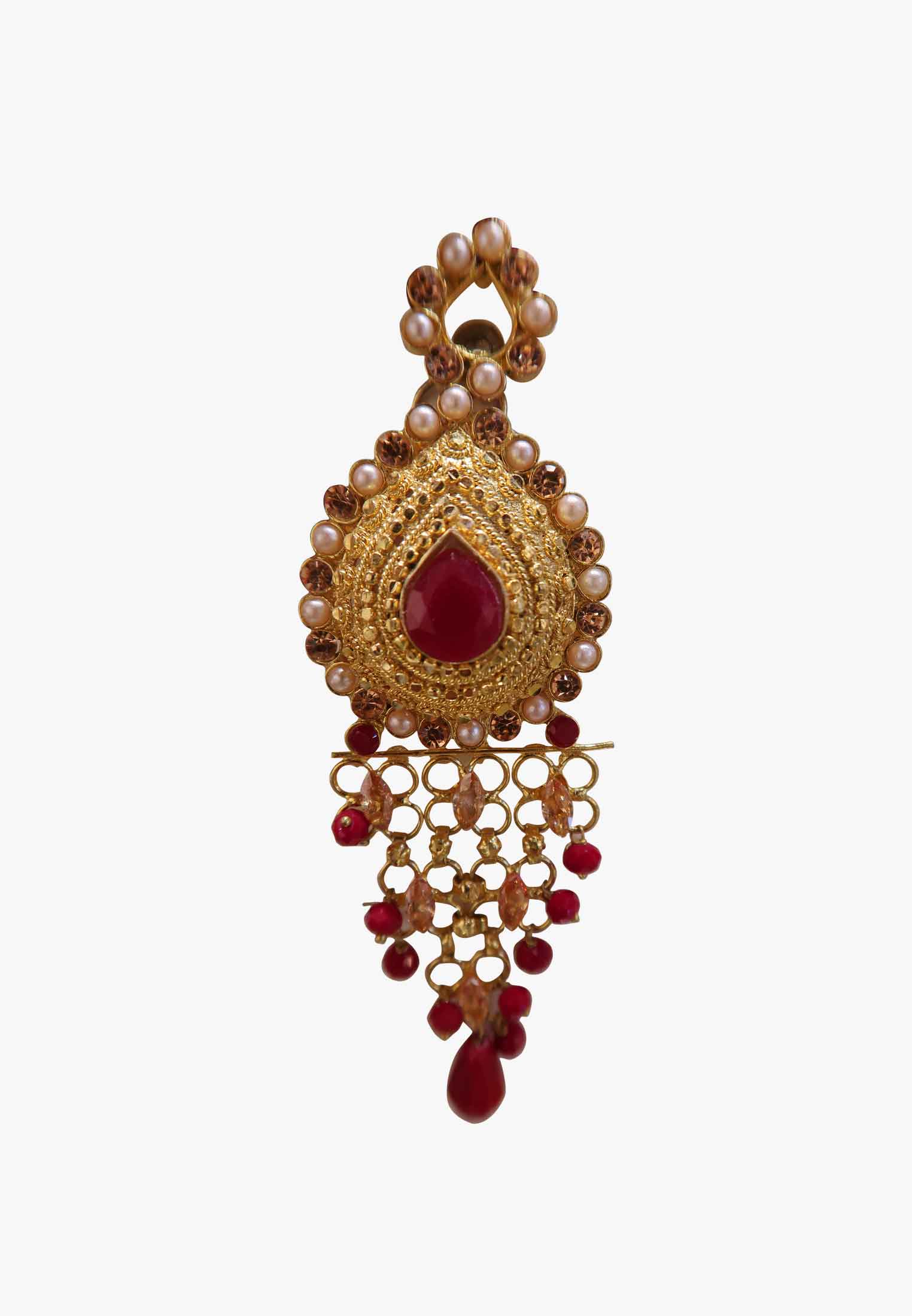 Stone necklace with earring