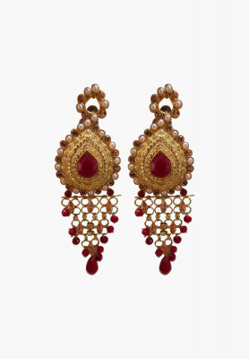 Stone necklace with earring