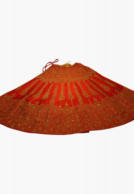 Orange and Red Stone Lehenga