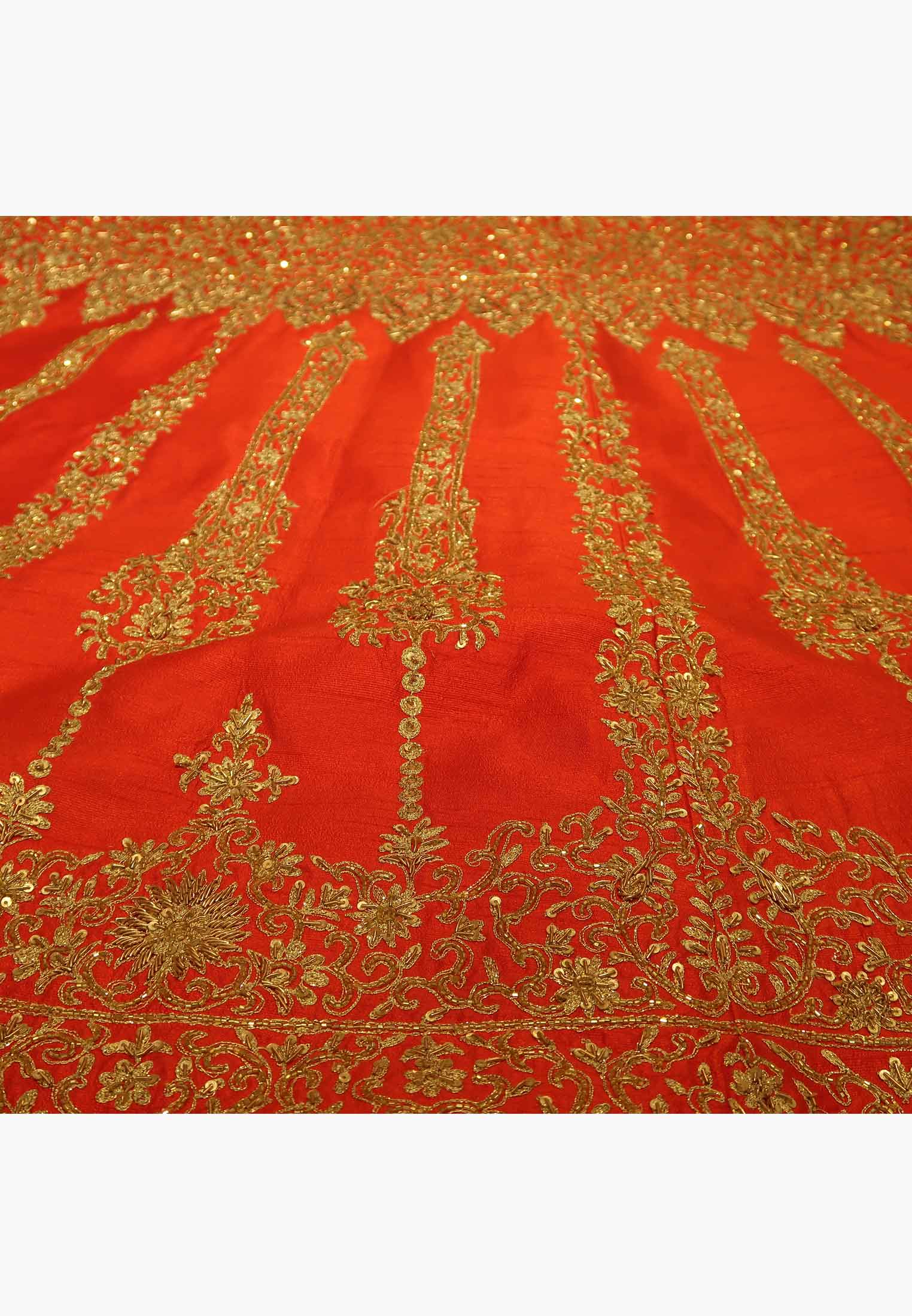 Orange and Red Stone Lehenga