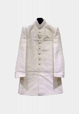 Katan print short sherwani 