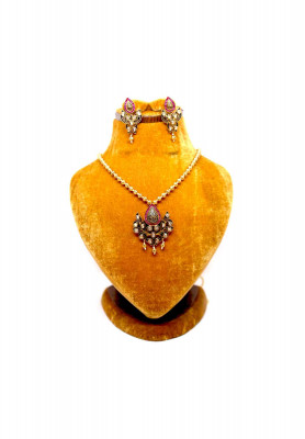 Black Meena Necklace Set