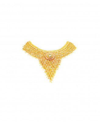 Gold plate Stone Wedding Necklace Set
