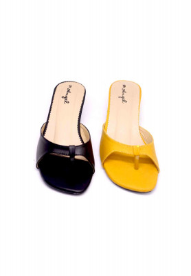 Black-yellow-red-maroon Regular pencil heel 