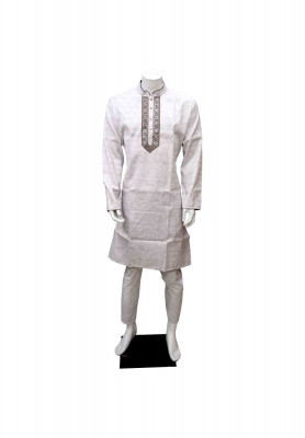 Original cotton-neck karchupi-puti indian panjabi