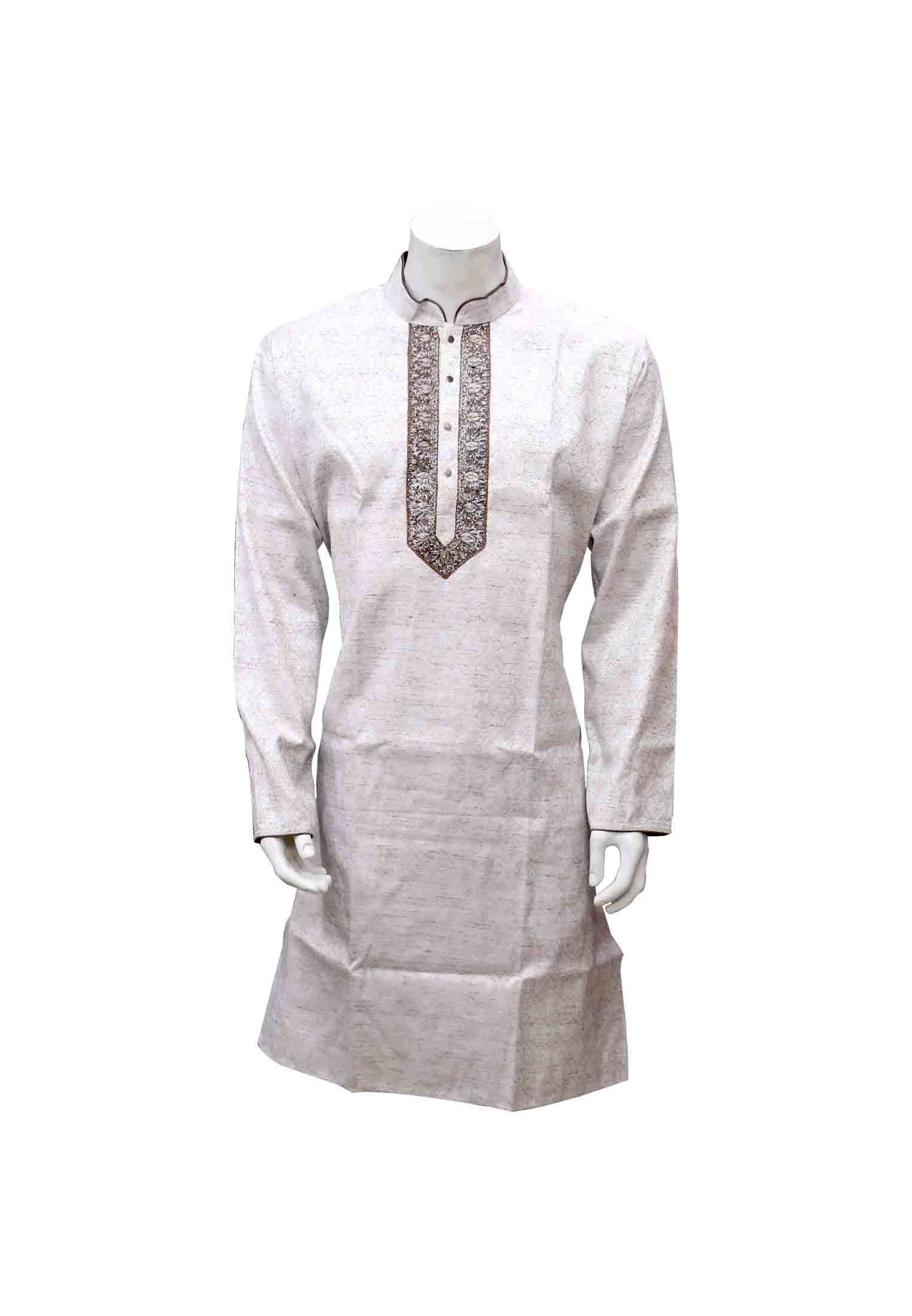 Original cotton-neck karchupi-puti indian panjabi