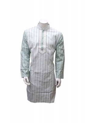 Neck embroidery cotton deshi panjabi