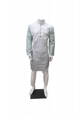 Neck embroidery cotton deshi panjabi