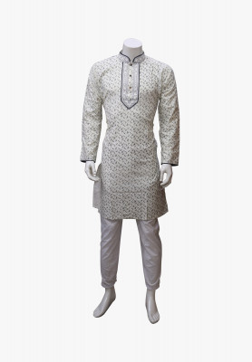 Cream  cotton deshi panjabi