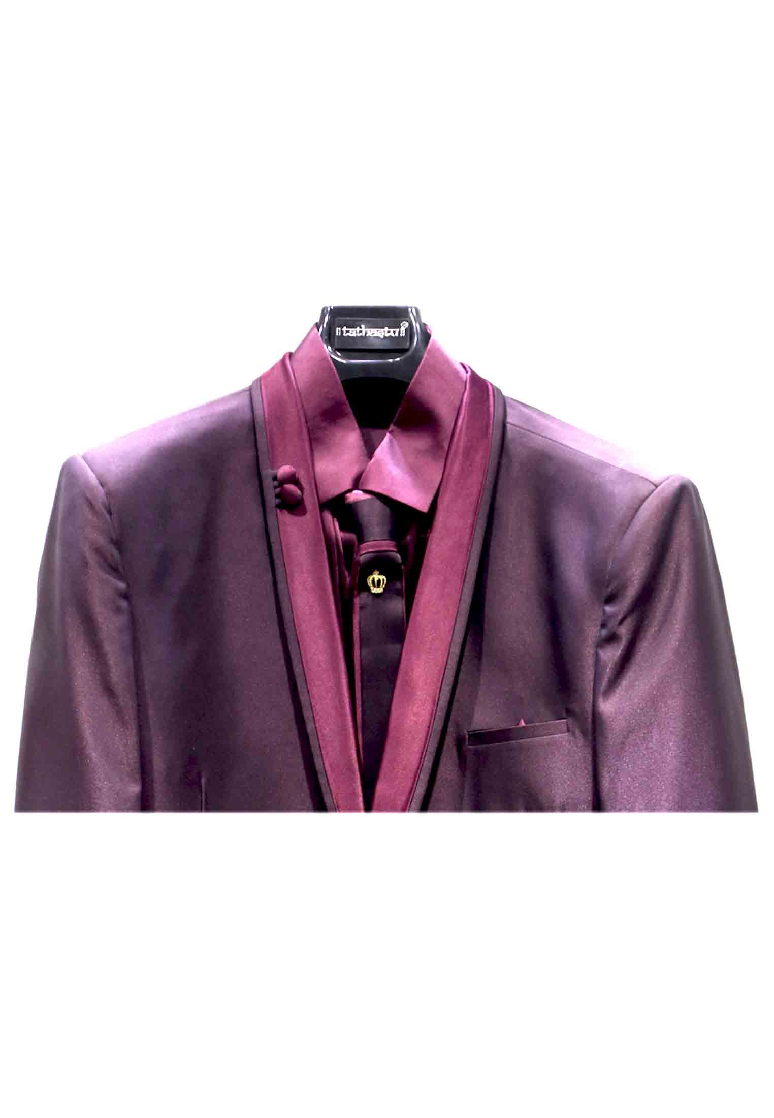 Maroon Complete Party Design Suit