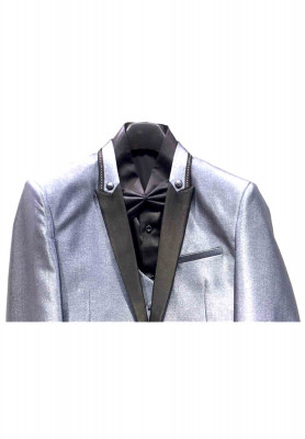 Ash-Black Shining Party Suit